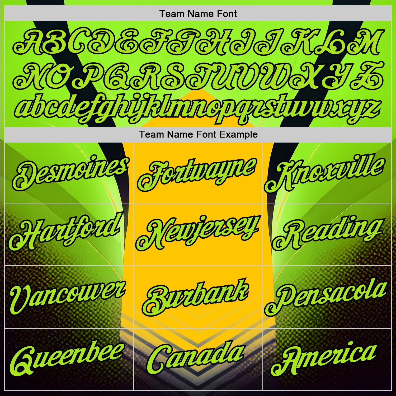Custom Green Neon Green Yellow-Black 3D Pattern Design Color Block Arrow Sport Wear Performance T-Shirt