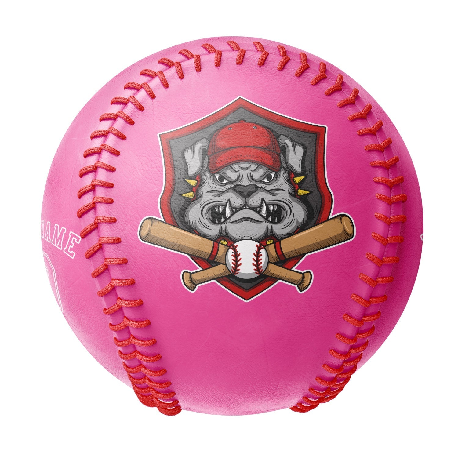 Personalized Pink Leather Pink Authentic Baseballs
