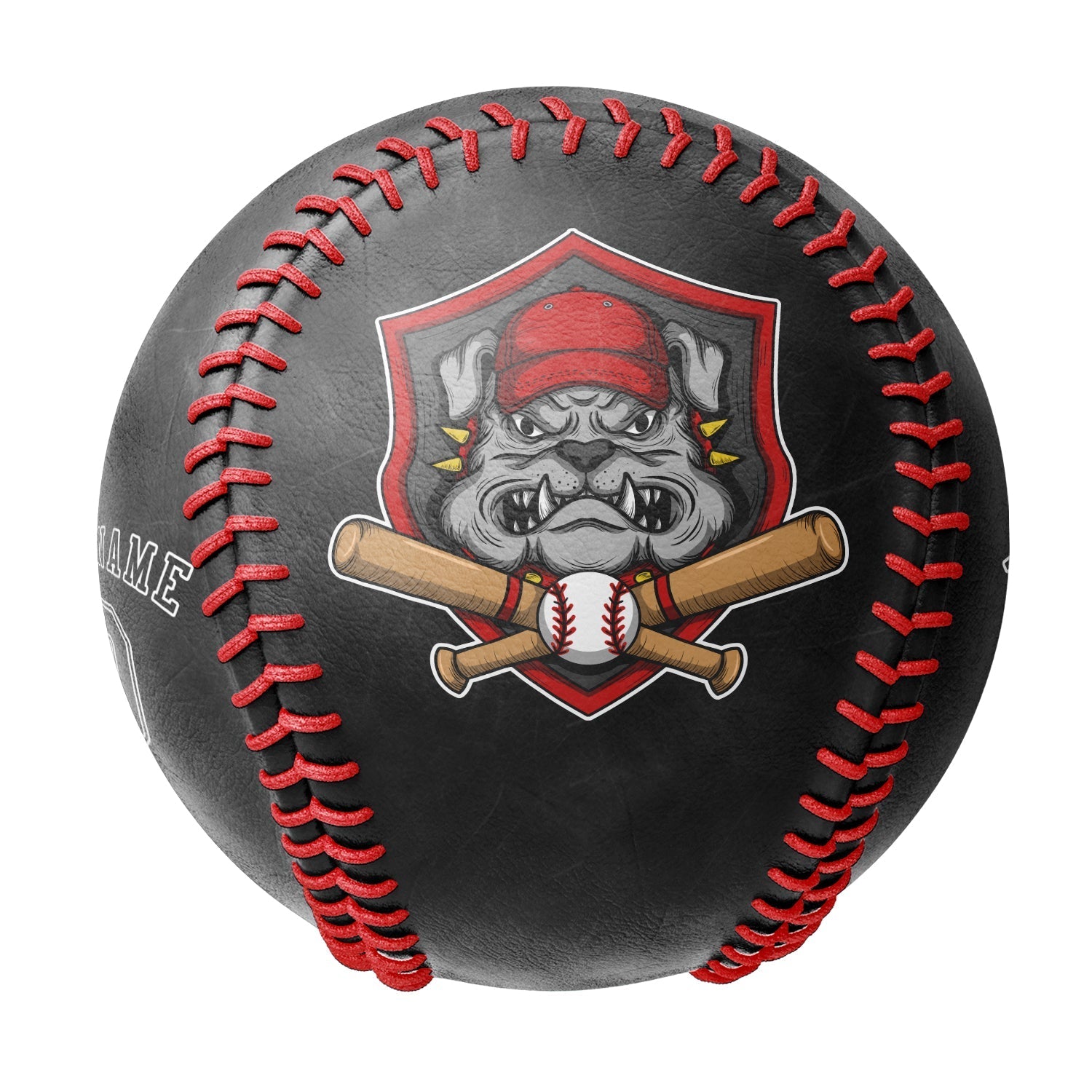 Personalized Black Leather Black Authentic Baseballs