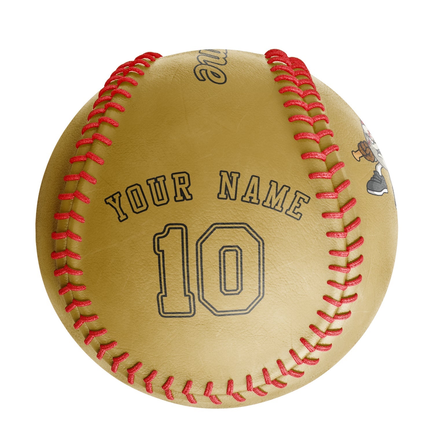 Personalized Old Gold Leather Old Gold Authentic Baseballs