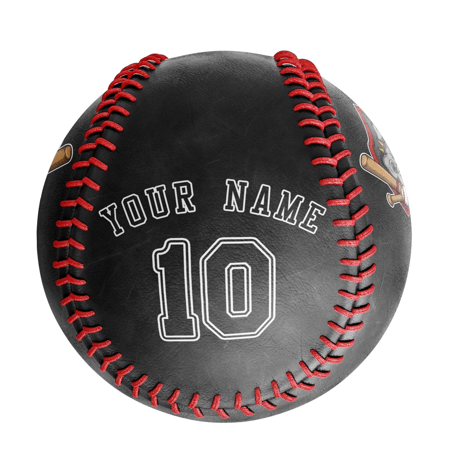 Personalized Black Leather Black Authentic Baseballs