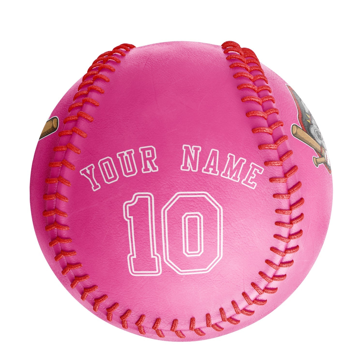 Personalized Pink Leather Pink Authentic Baseballs