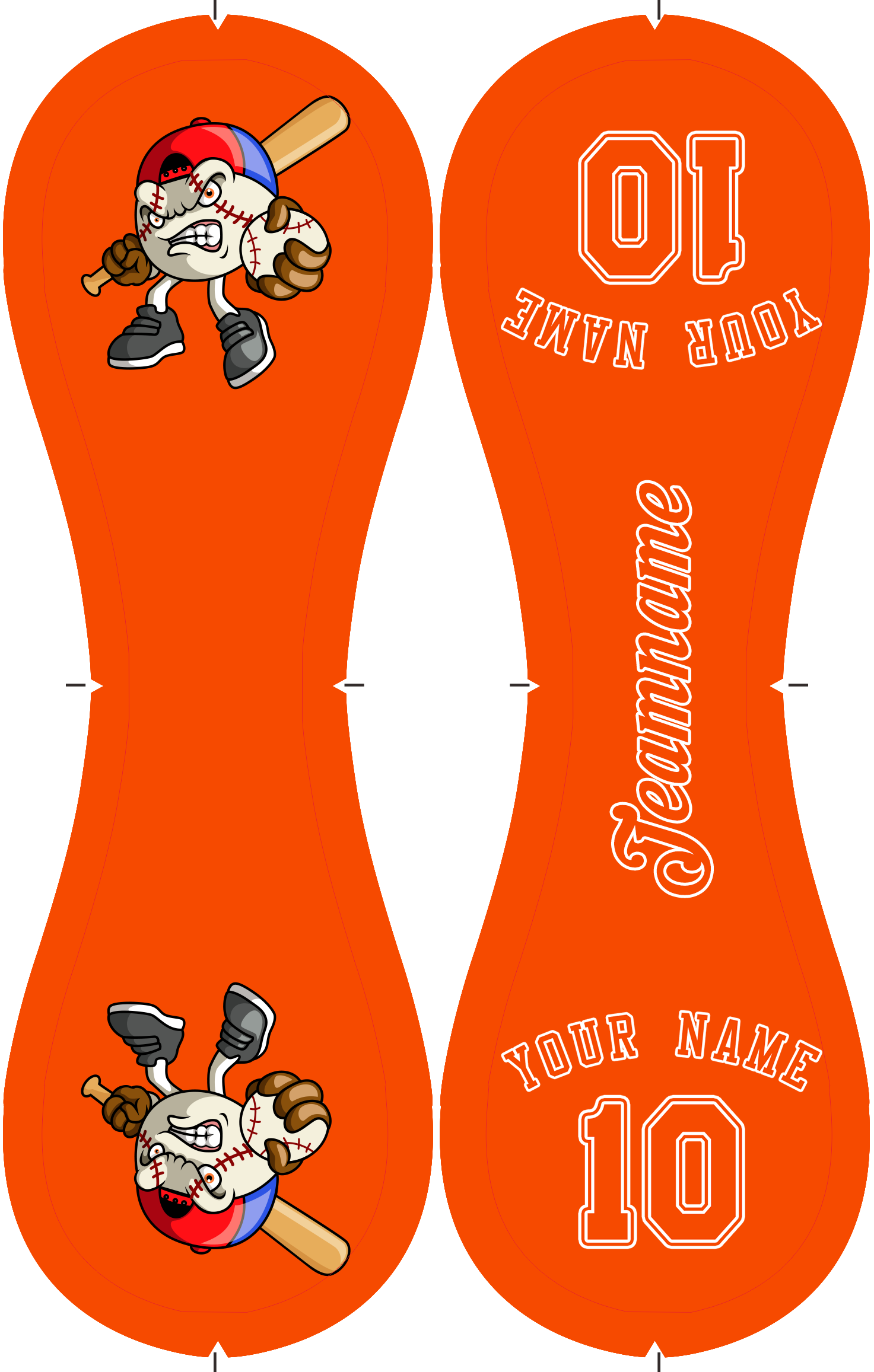 Personalized Orange Leather Orange Authentic Baseballs