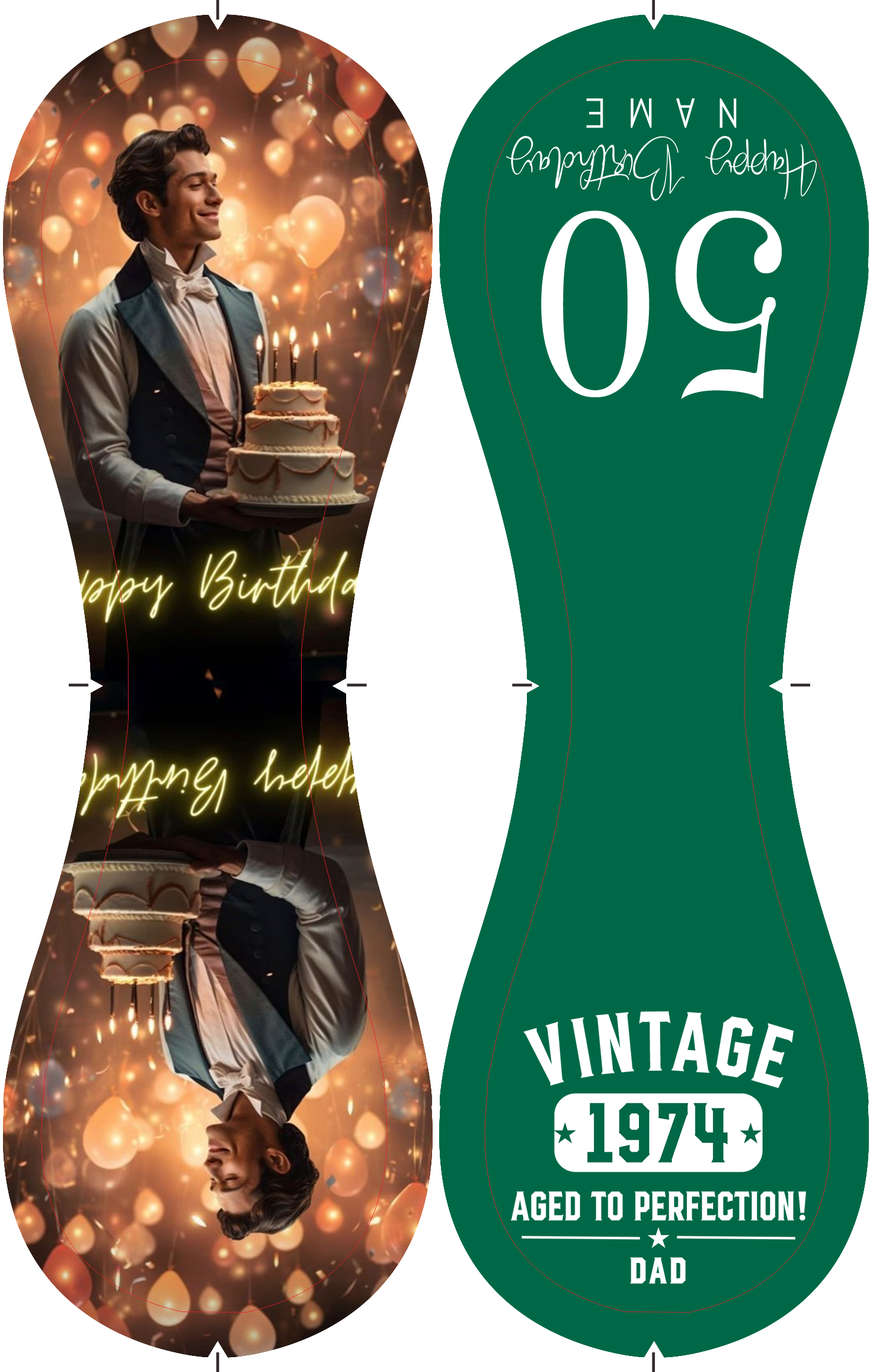 Personalized Dad Grandpa Birthday Name Time Photo Kelly Green Baseballs