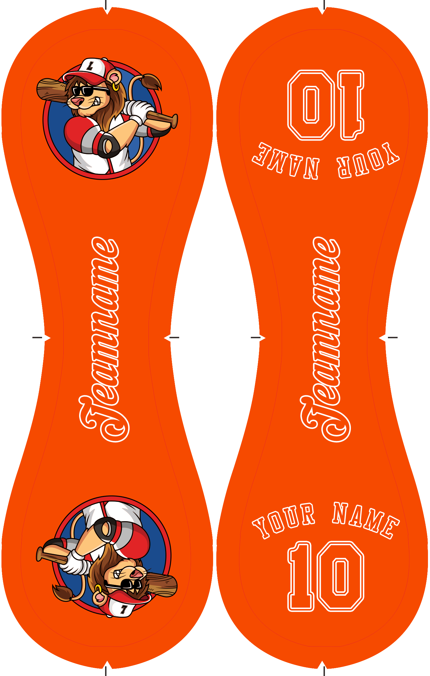 Personalized Orange Leather Orange Authentic Baseballs