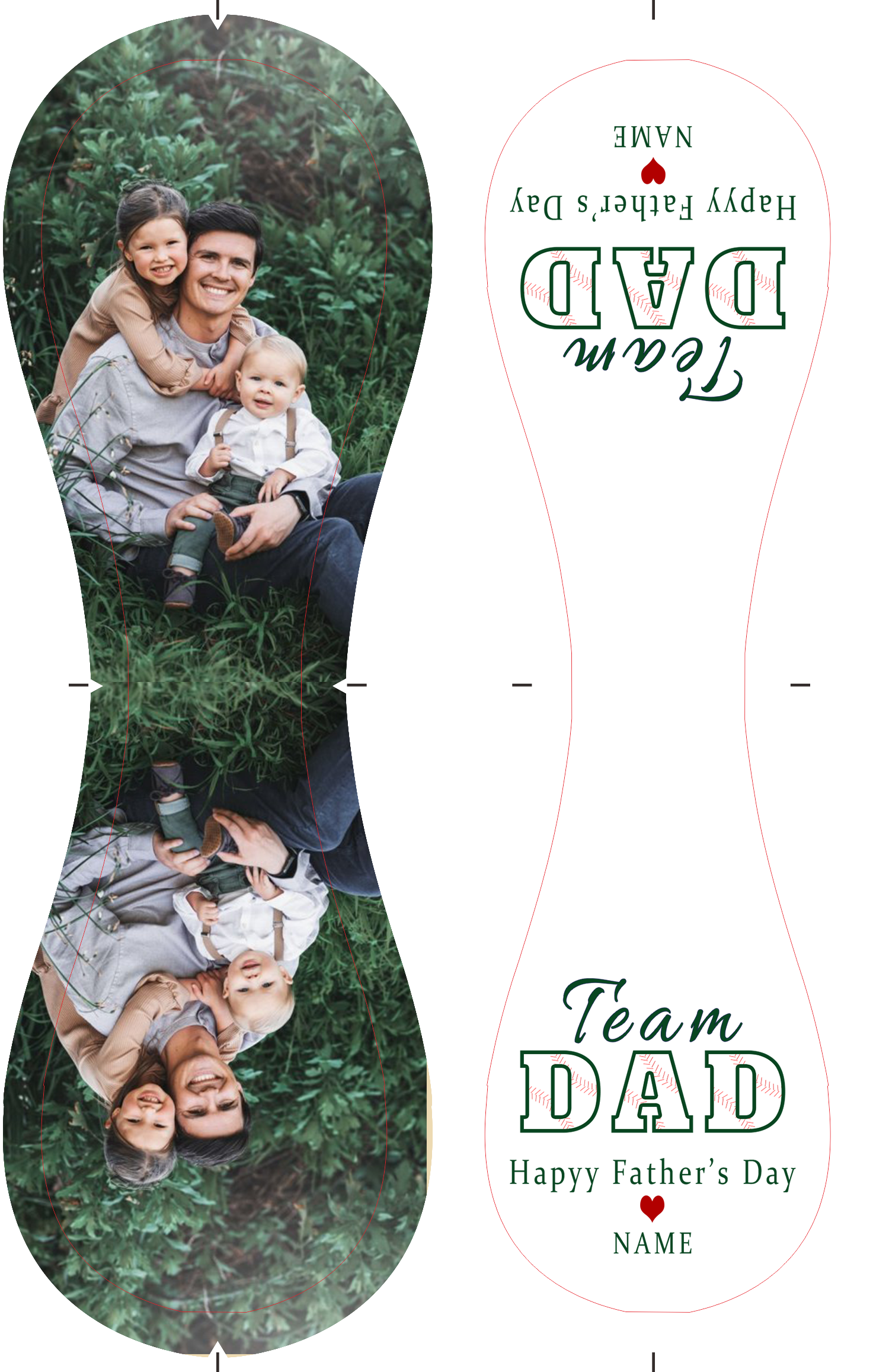 Personalized Dad Grandpa Photo White Baseballs,Team Dad,Father's Day Gift