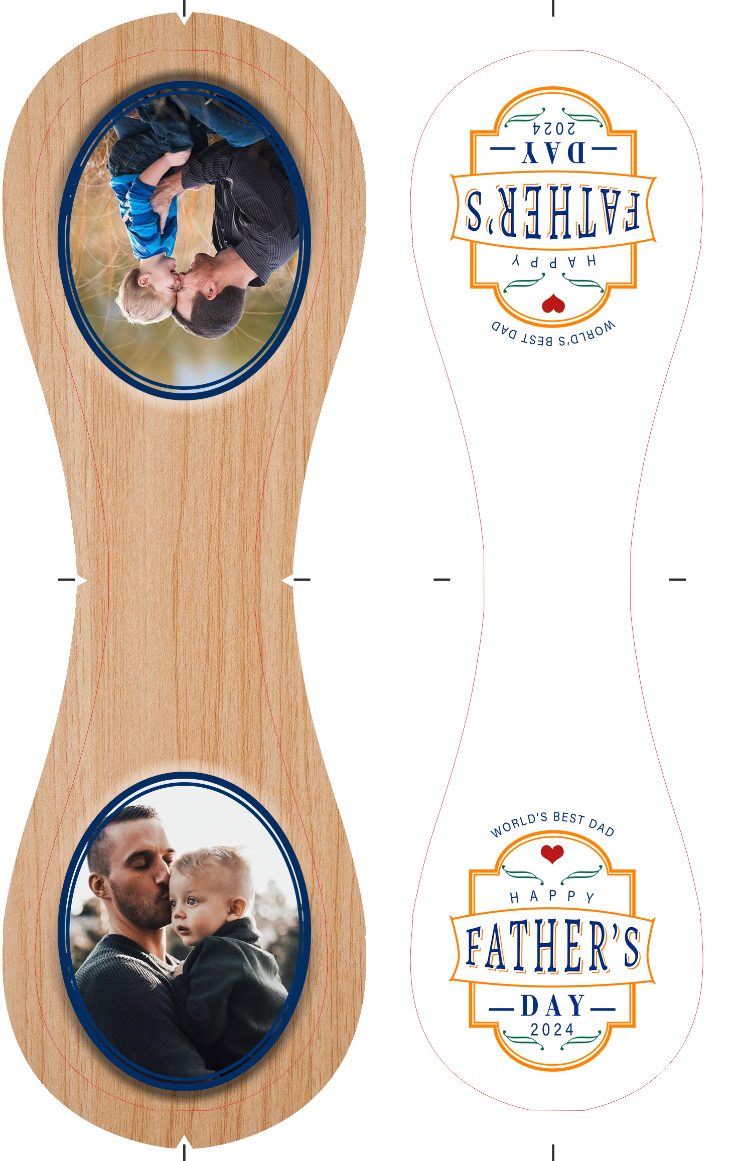 Personalized Dad Grandpa Photo Time Wood White Baseballs,World's Best Dad,Father's Day Gift