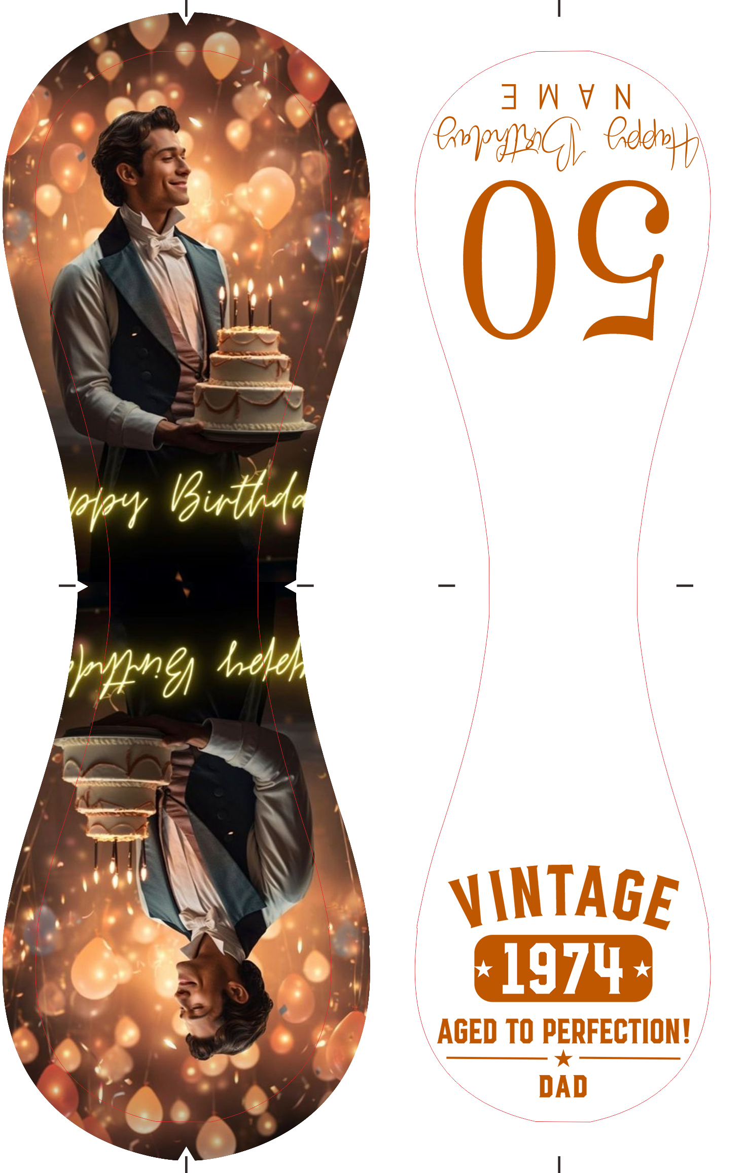 Personalized Dad Grandpa Birthday Name Time Photo White Baseballs