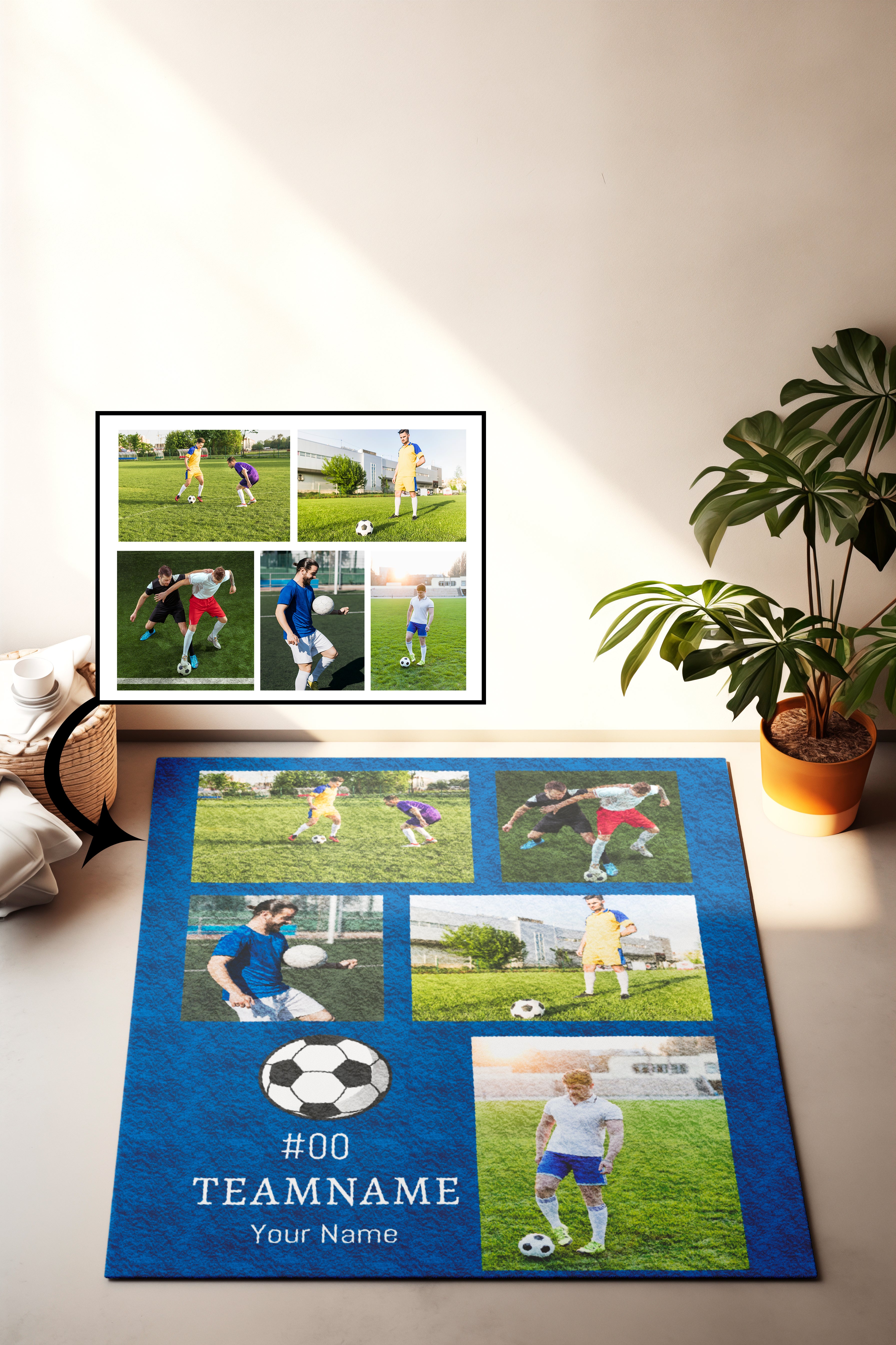 Personalized Soccer 5 Photo carpet