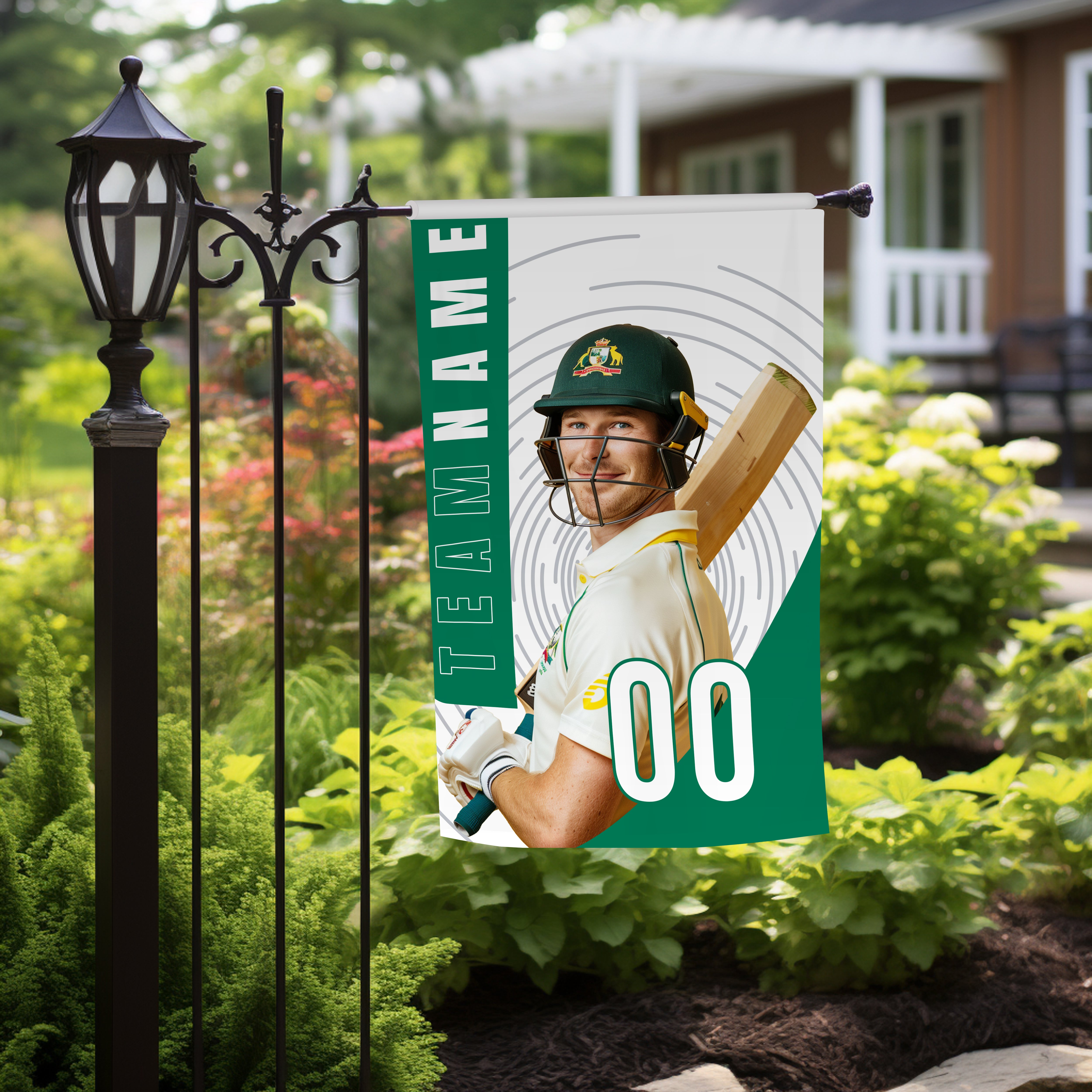 Personalized Baseball Team Name Photo Garden Flag