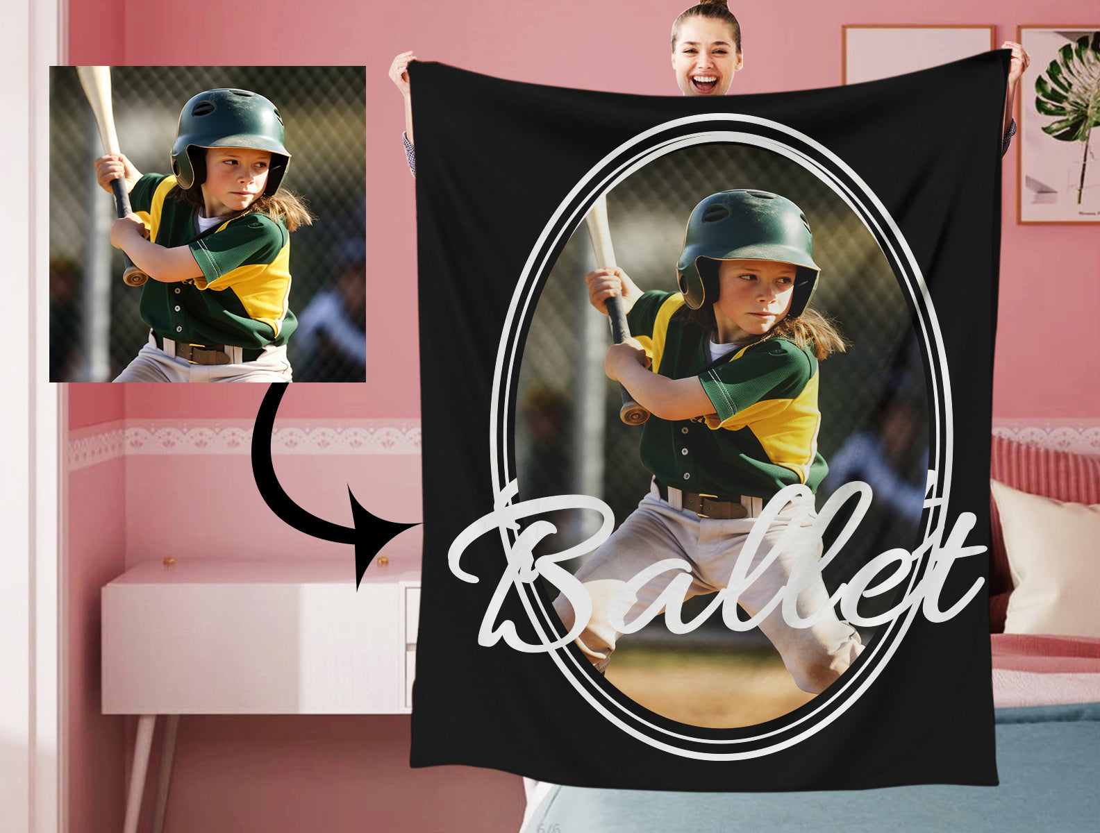Personalized Name Photo Blanket