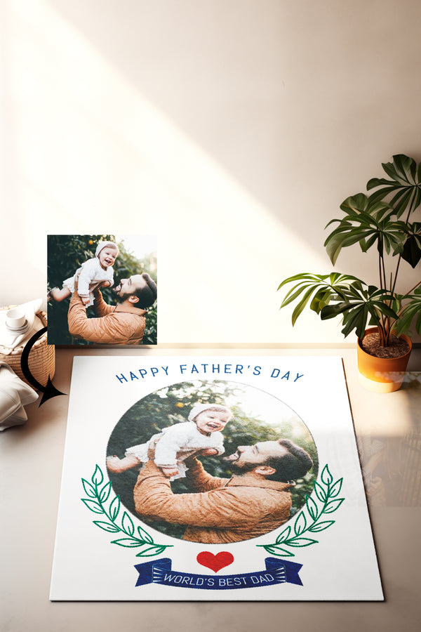 Personalized Happy Father's Day Photo carpet