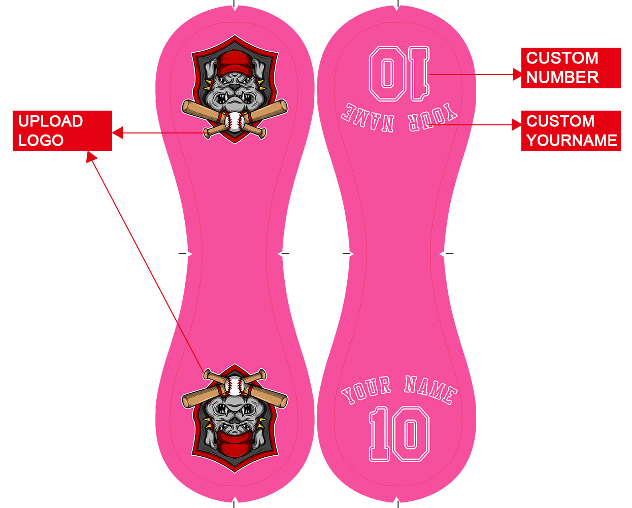 Personalized Pink Leather Pink Authentic Baseballs