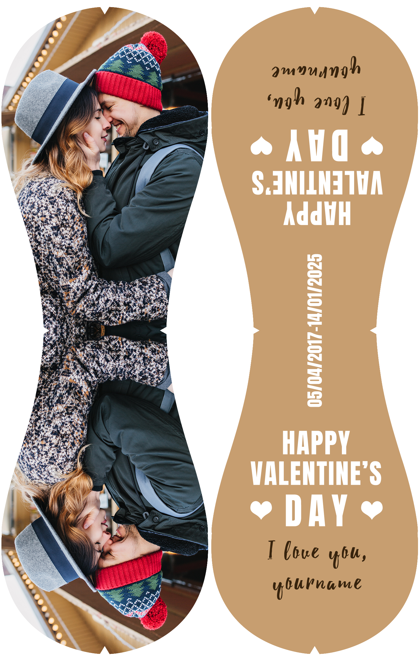 Happy Valentine's Day Personalized Anniversary Name Date Photo Old Gold Baseballs