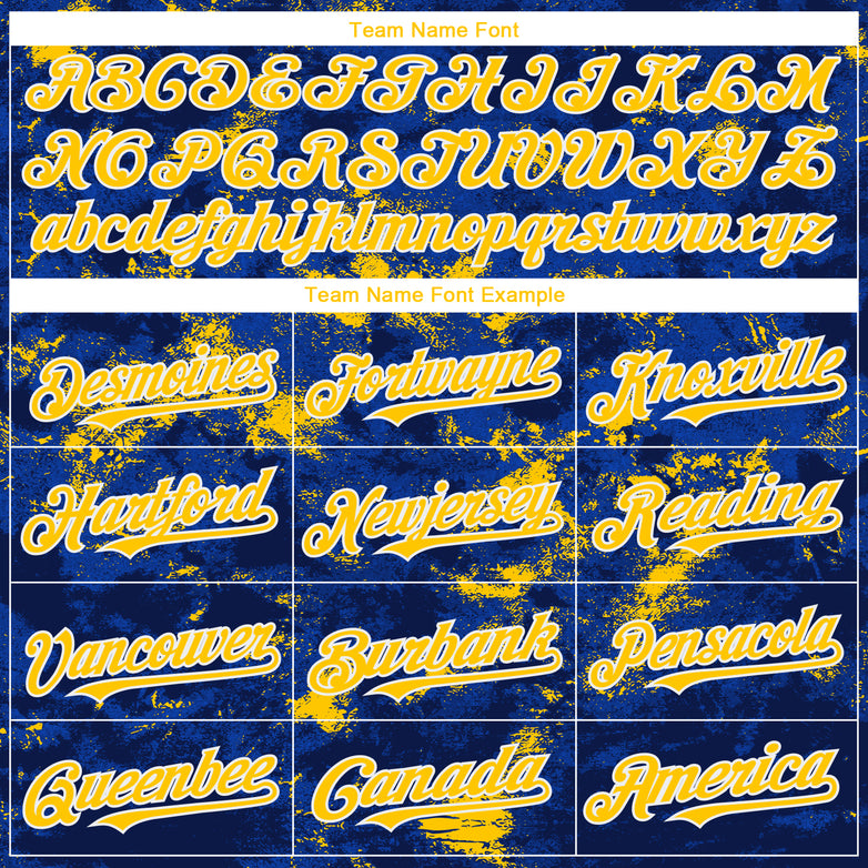 Custom Tie Dye Yellow-White 3D Authentic Baseball Jersey