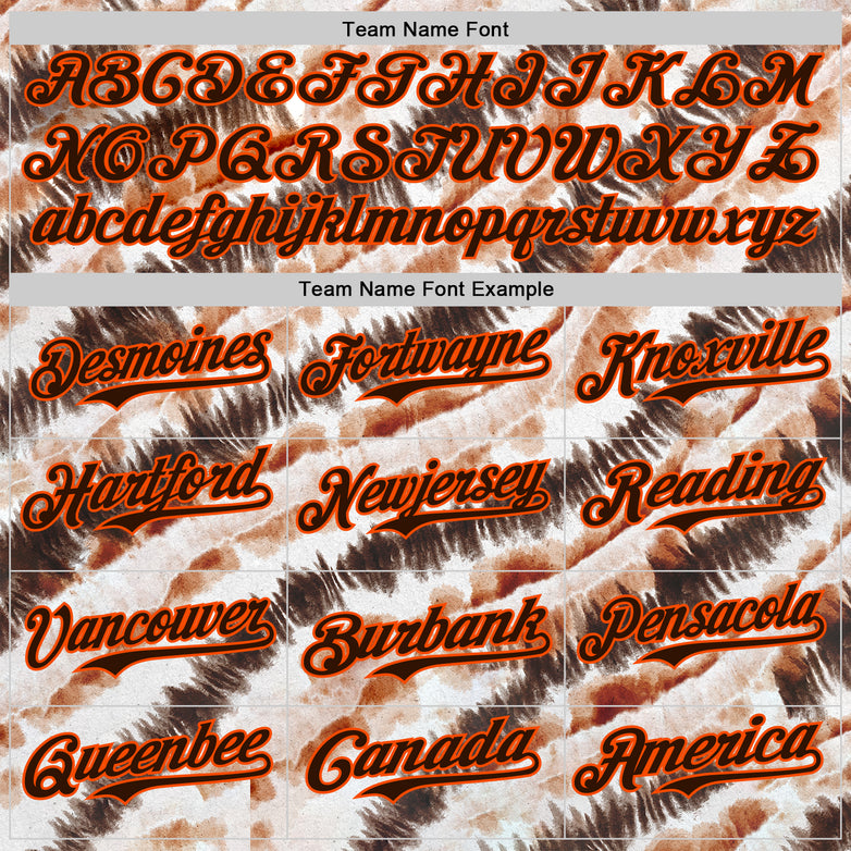 Custom Tie Dye Brown-Orange Shibori Pattern Authentic Baseball Jersey