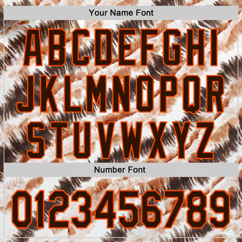 Custom Tie Dye Brown-Orange Shibori Pattern Authentic Baseball Jersey