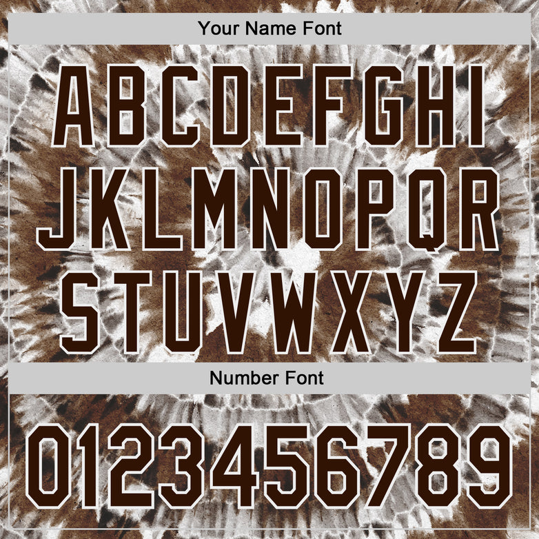 Custom Tie Dye Brown-White Shibori Pattern Authentic Baseball Jersey