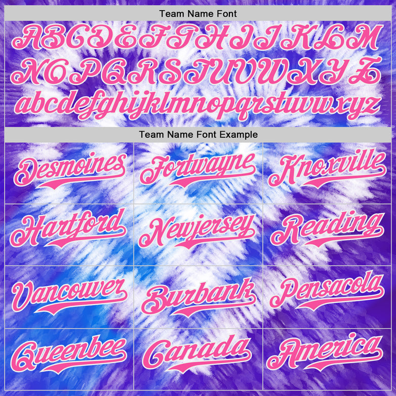 Custom Tie Dye Pink-White Shibori Pattern Authentic Baseball Jersey