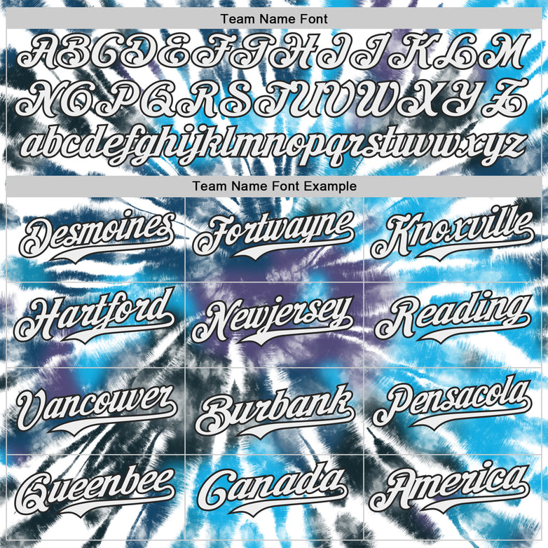 Custom Tie Dye White-Black Shibori Pattern Authentic Baseball Jersey