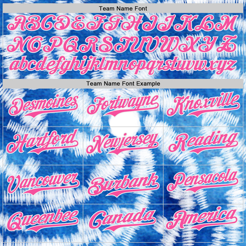 Custom Tie Dye Pink-White Shibori Pattern Authentic Baseball Jersey