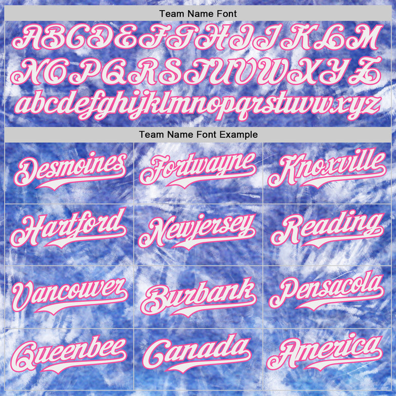 Custom Tie Dye White-Pink Shibori Pattern Authentic Baseball Jersey