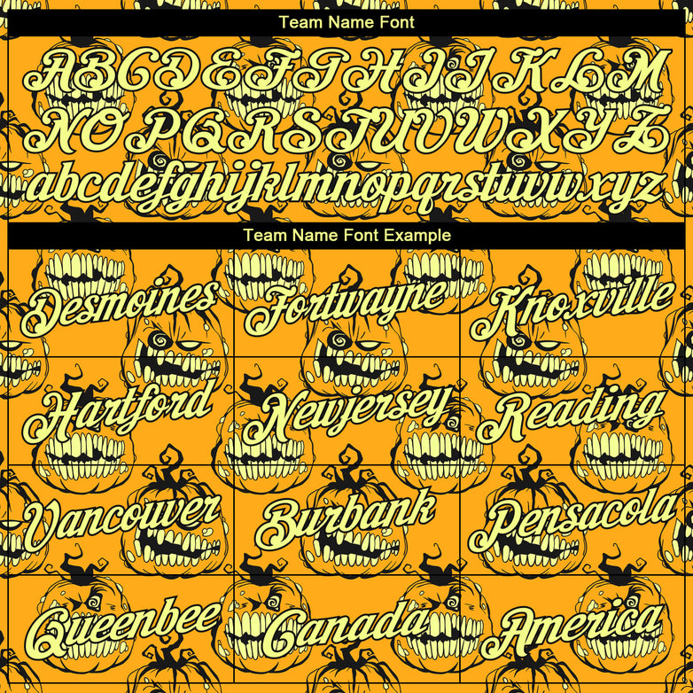 Custom Stitched Gold Gold-Black 3D Pattern Smiling Pumpkin Halloween Sports Pullover Sweatshirt Hoodie