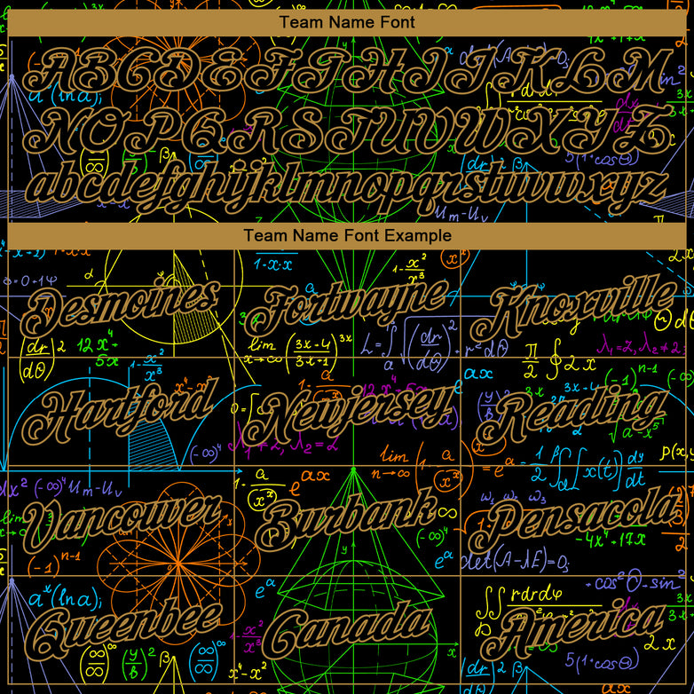 Custom Stitched Black Black-Old Gold 3D Pattern Design Math Sports Pullover Sweatshirt Hoodie