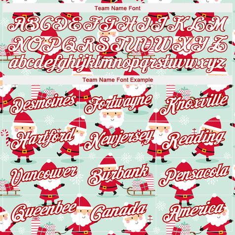 Custom Green Red-White Christmas 3D Performance T-Shirt