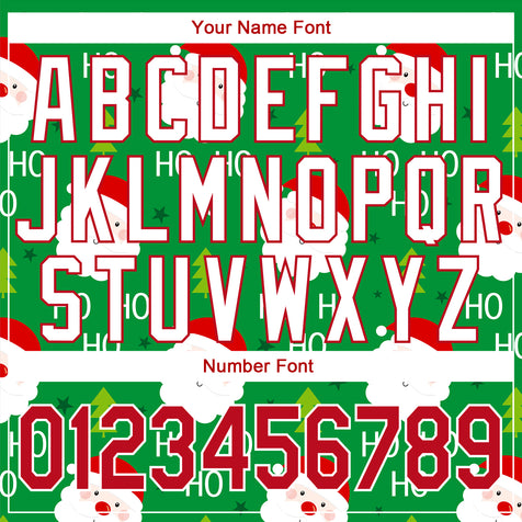 Custom Green Red-White Christmas 3D Performance T-Shirt