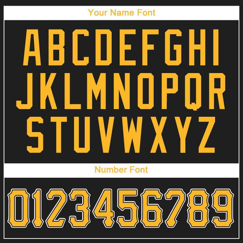 Custom Black Gold-White Baseball Jersey