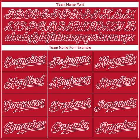 Custom Red Red-White Christmas 3D Authentic Baseball Jersey